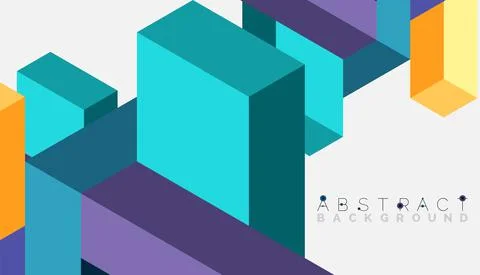 Abstract background. 3d cubes, cubic elements and blocks. Techno or business イラスト素材