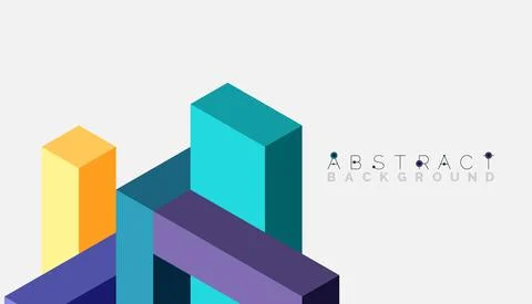 Abstract background. 3d cubes, cubic elements and blocks. Techno or business Illustrazione stock