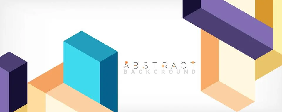 Abstract background. 3d cubes, cubic elements and blocks. Techno or business Illustrazione stock