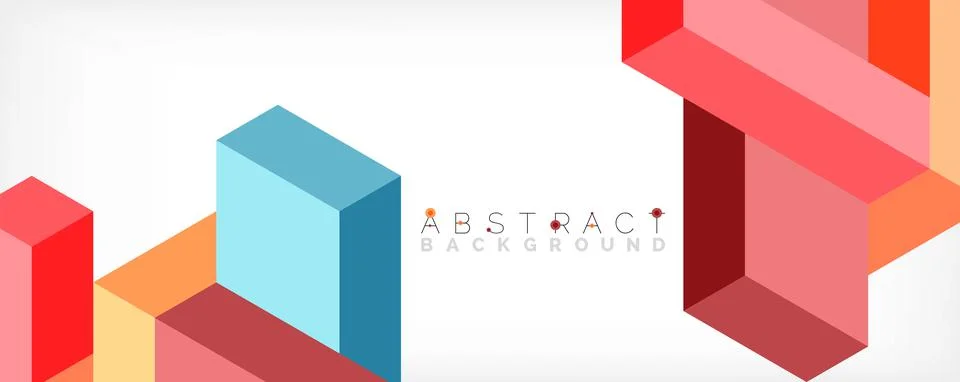Abstract background. 3d cubes, cubic elements and blocks. Techno or business Illustrazione stock