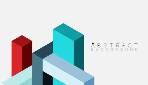 Abstract background. 3d cubes, cubic elements and blocks. Techno or business Illustrazione stock