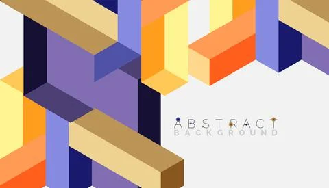 Abstract background. 3d cubes, cubic elements and blocks. Techno or business Stockillustratie