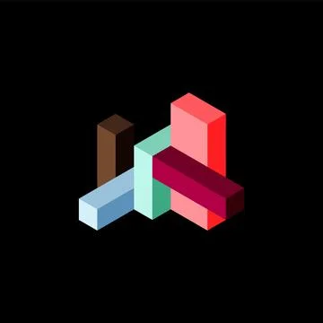 Abstract background. 3d cubes, cubic elements and blocks. Techno or business 스톡 일러스트