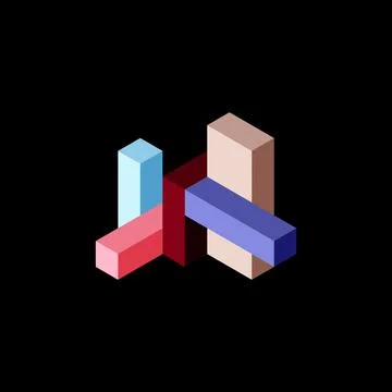 Abstract background. 3d cubes, cubic elements and blocks. Techno or business 스톡 일러스트