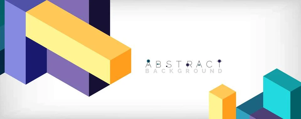 Abstract background. 3d cubes, cubic elements and blocks. Techno or business Stockillustratie