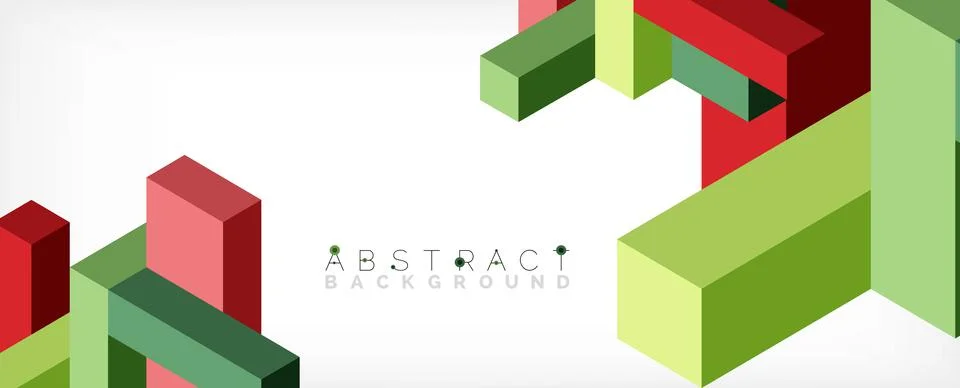 Abstract background. 3d cubes, cubic elements and blocks. Techno or business 스톡 일러스트