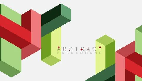 Abstract background. 3d cubes, cubic elements and blocks. Techno or business Stock Illustration