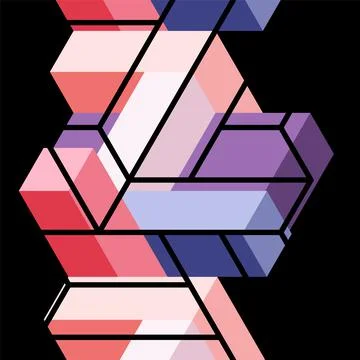 Abstract background. 3d cubes, cubic elements and blocks. Techno or business Illustrazione stock