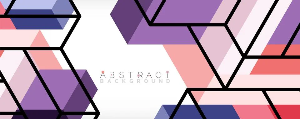 Abstract background. 3d cubes, cubic elements and blocks. Techno or business Illustrazione stock