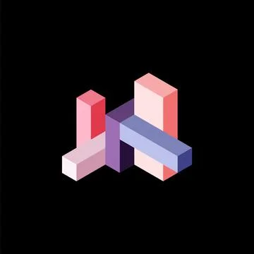 Abstract background. 3d cubes, cubic elements and blocks. Techno or business Illustrazione stock