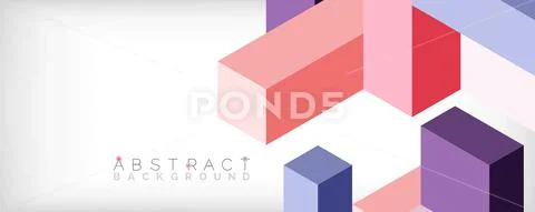 Abstract background. 3d cubes, cubic elements and blocks. Techno or business 库存插图