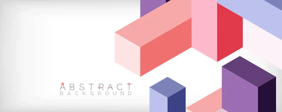 Abstract background. 3d cubes, cubic elements and blocks. Techno or business 스톡 일러스트