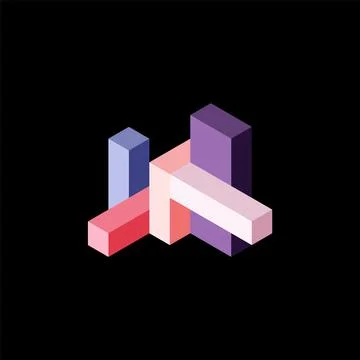 Abstract background. 3d cubes, cubic elements and blocks. Techno or business Illustrazione stock