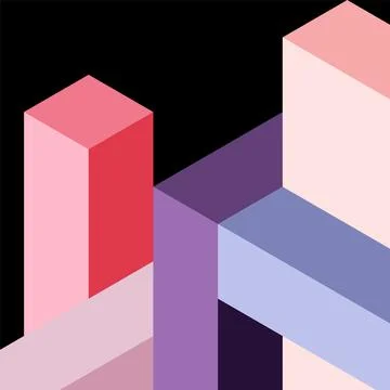 Abstract background. 3d cubes, cubic elements and blocks. Techno or business Stockillustratie