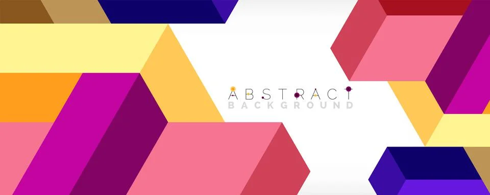 Abstract background. 3d cubes, cubic elements and blocks. Techno or business Illustrazione stock