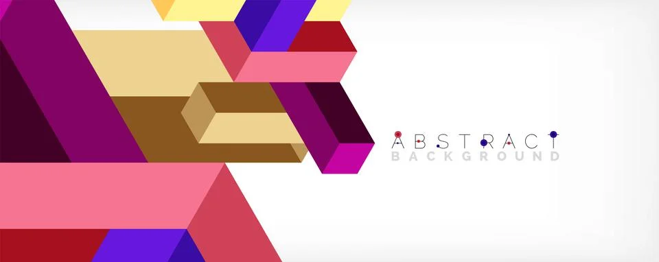 Abstract background. 3d cubes, cubic elements and blocks. Techno or business イラスト素材
