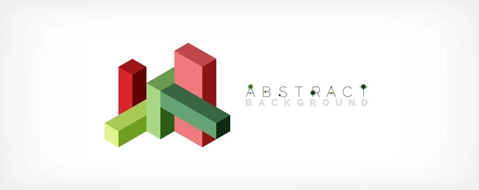 Abstract background. 3d cubes, cubic elements and blocks. Techno or business 스톡 일러스트