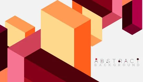 Abstract background. 3d cubes, cubic elements and blocks. Techno or business Illustrazione stock