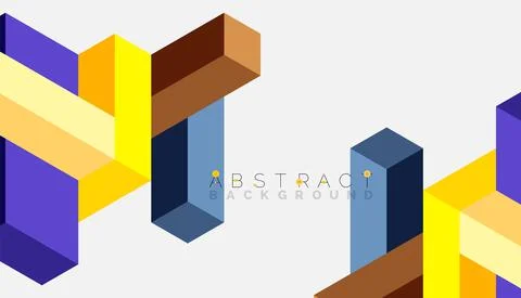 Abstract background. 3d cubes, cubic elements and blocks. Techno or business 库存插图