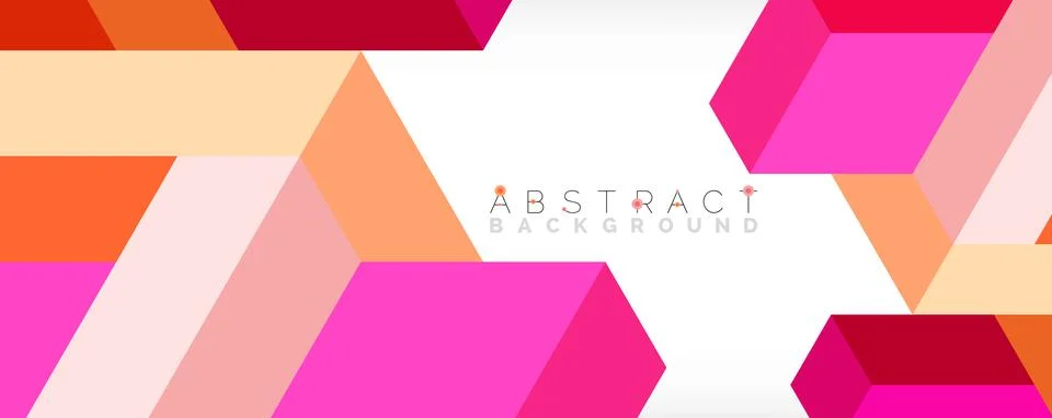 Abstract background. 3d cubes, cubic elements and blocks. Techno or business Stock Illustration