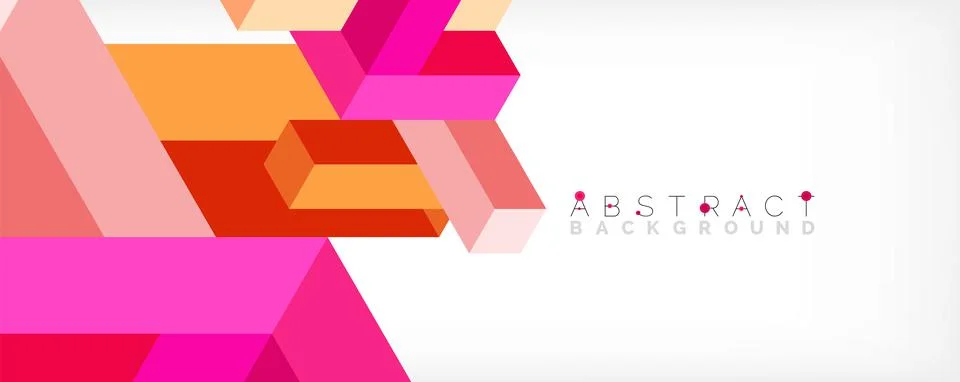 Abstract background. 3d cubes, cubic elements and blocks. Techno or business Illustrazione stock