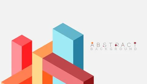 Abstract background. 3d cubes, cubic elements and blocks. Techno or business Illustrazione stock