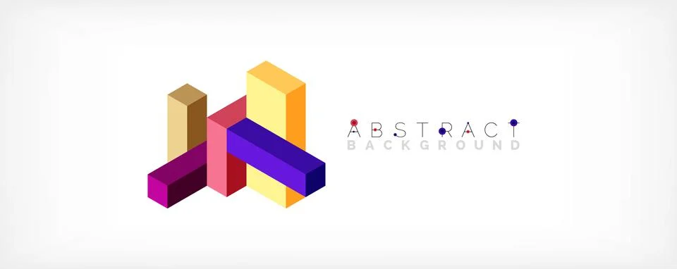 Abstract background. 3d cubes, cubic elements and blocks. Techno or business 스톡 일러스트