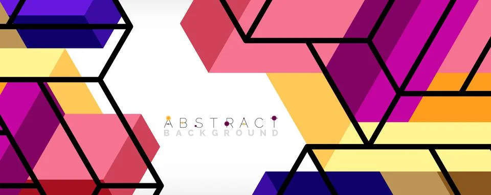 Abstract background. 3d cubes, cubic elements and blocks. Techno or business 스톡 일러스트
