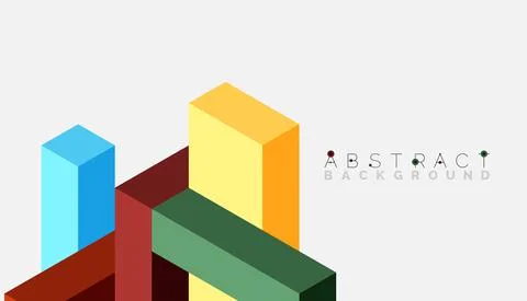 Abstract background. 3d cubes, cubic elements and blocks. Techno or business Illustrazione stock