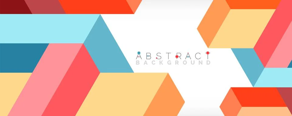 Abstract background. 3d cubes, cubic elements and blocks. Techno or business イラスト素材