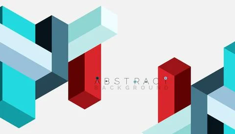 Abstract background. 3d cubes, cubic elements and blocks. Techno or business Illustrazione stock