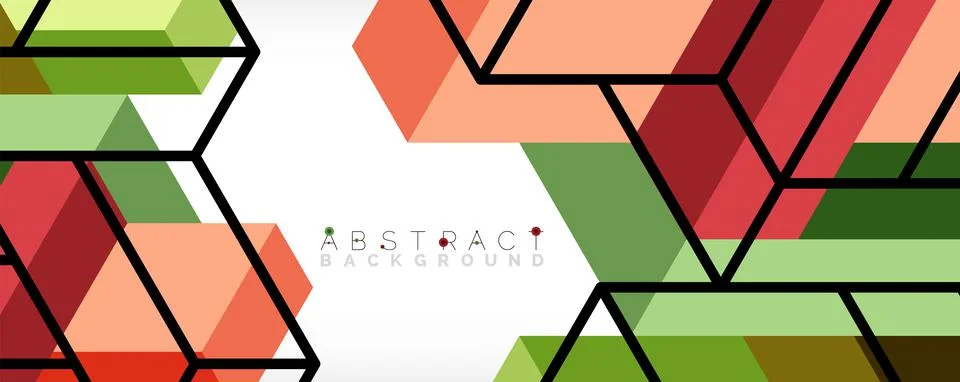 Abstract background. 3d cubes, cubic elements and blocks. Techno or business Stock Illustration