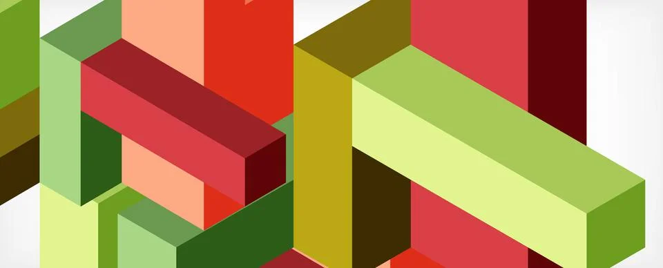 Abstract background. 3d cubes, cubic elements and blocks. Techno or business Illustrazione stock