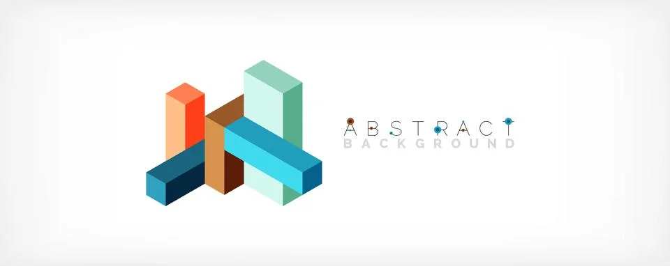 Abstract background. 3d cubes, cubic elements and blocks. Techno or business Illustrazione stock