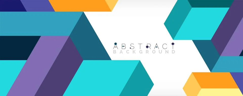 Abstract background. 3d cubes, cubic elements and blocks. Techno or business Stock Illustration