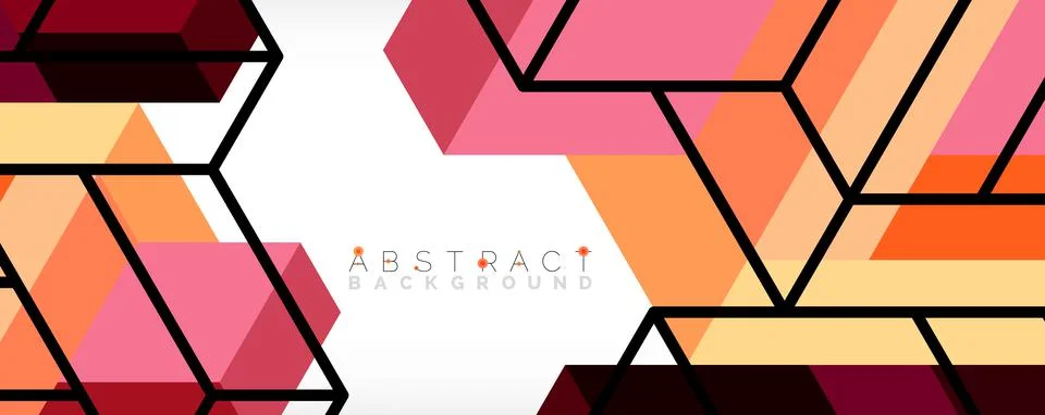 Abstract background. 3d cubes, cubic elements and blocks. Techno or business 库存插图