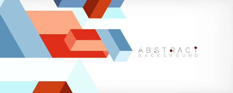 Abstract background. 3d cubes, cubic elements and blocks. Techno or business Stockillustratie