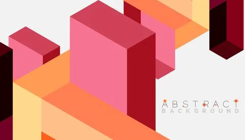 Abstract background. 3d cubes, cubic elements and blocks. Techno or business Stock Illustration