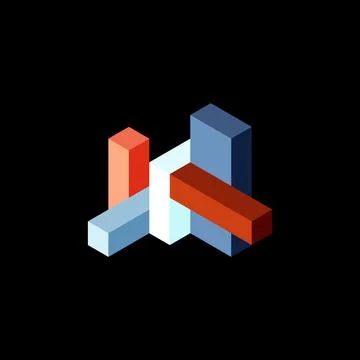 Abstract background. 3d cubes, cubic elements and blocks. Techno or business 스톡 일러스트