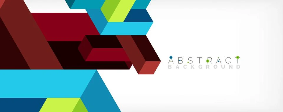 Abstract background. 3d cubes, cubic elements and blocks. Techno or business 스톡 일러스트