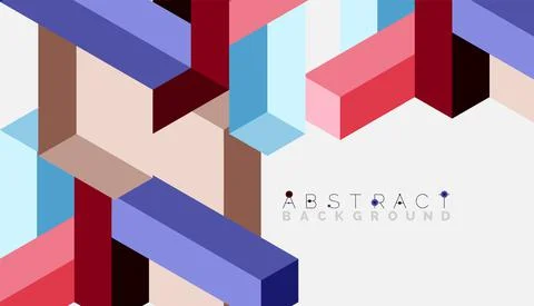 Abstract background. 3d cubes, cubic elements and blocks. Techno or business 스톡 일러스트