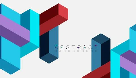 Abstract background. 3d cubes, cubic elements and blocks. Techno or business イラスト素材