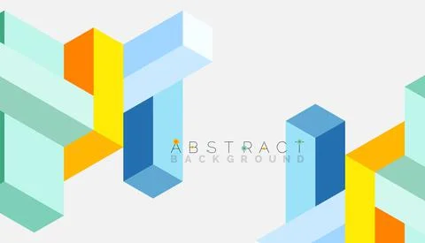 Abstract background. 3d cubes, cubic elements and blocks. Techno or business Stockillustratie