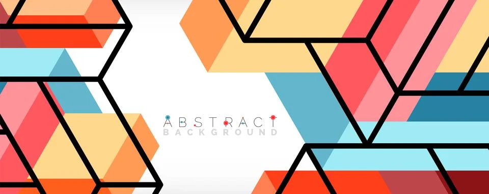 Abstract background. 3d cubes, cubic elements and blocks. Techno or business Illustrazione stock
