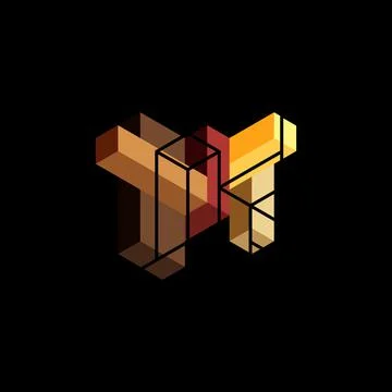 Abstract background. 3d cubes, cubic elements and blocks. Techno or business Stock Illustration