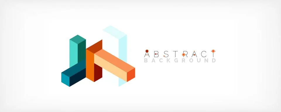 Abstract background. 3d cubes, cubic elements and blocks. Techno or business 스톡 일러스트