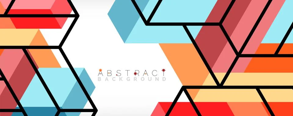 Abstract background. 3d cubes, cubic elements and blocks. Techno or business 스톡 일러스트