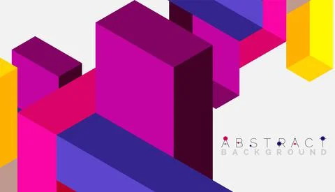 Abstract background. 3d cubes, cubic elements and blocks. Techno or business Stockillustratie