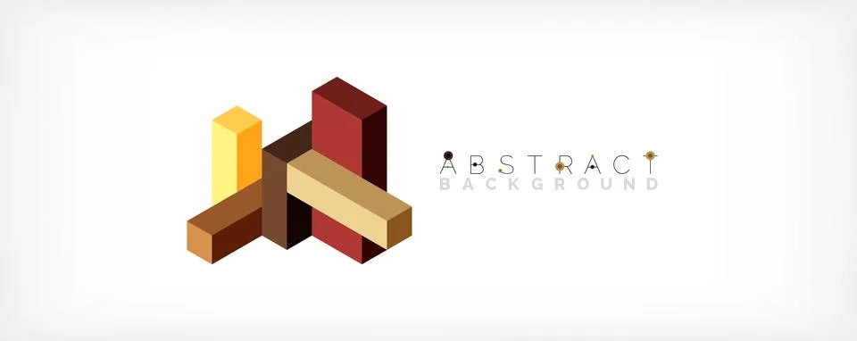 Abstract background. 3d cubes, cubic elements and blocks. Techno or business Illustrazione stock