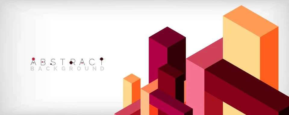 Abstract background. 3d cubes, cubic elements and blocks. Techno or business Illustrazione stock